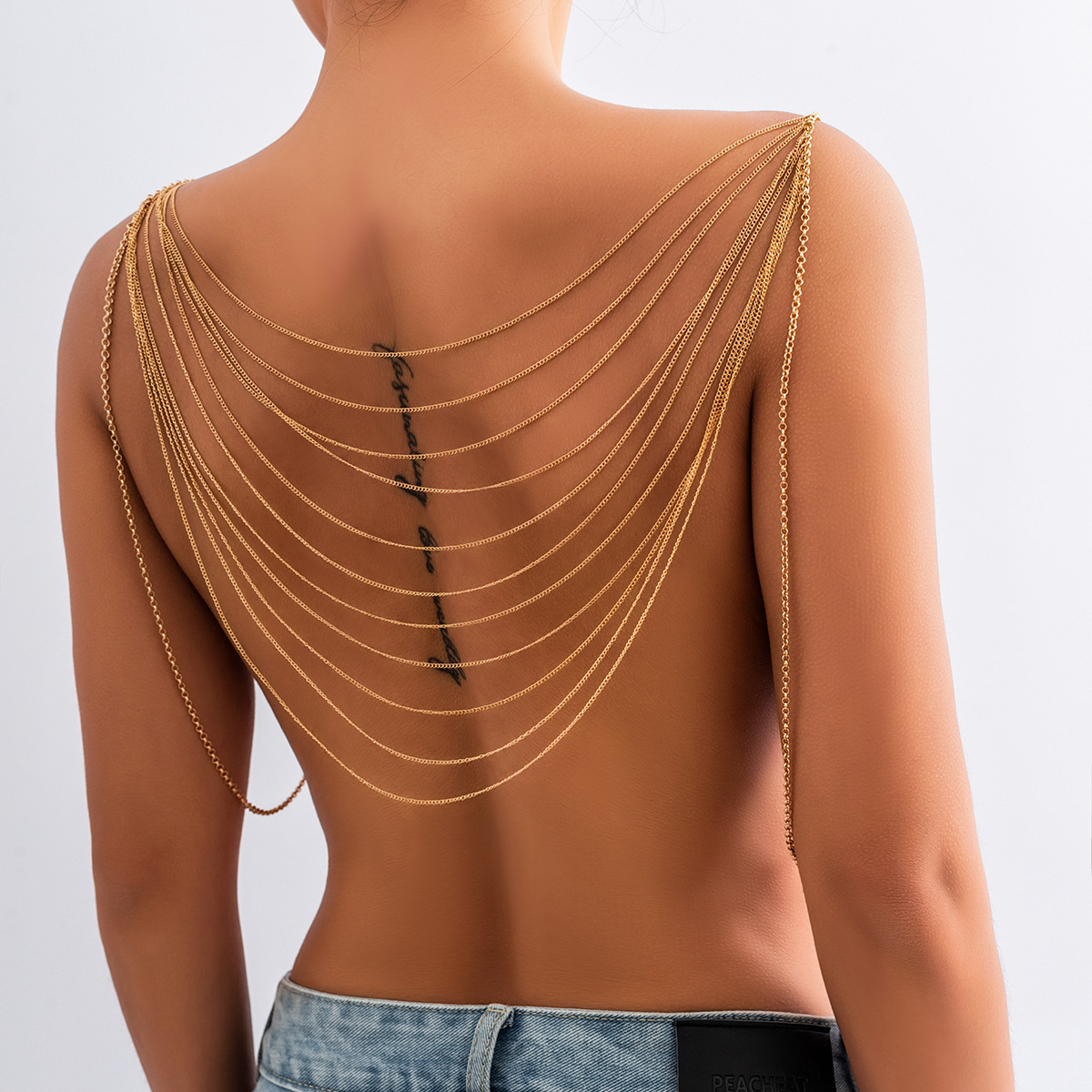 Body Jewelry By The Chain Gang - Classic Multi layered Tassel Body Chain