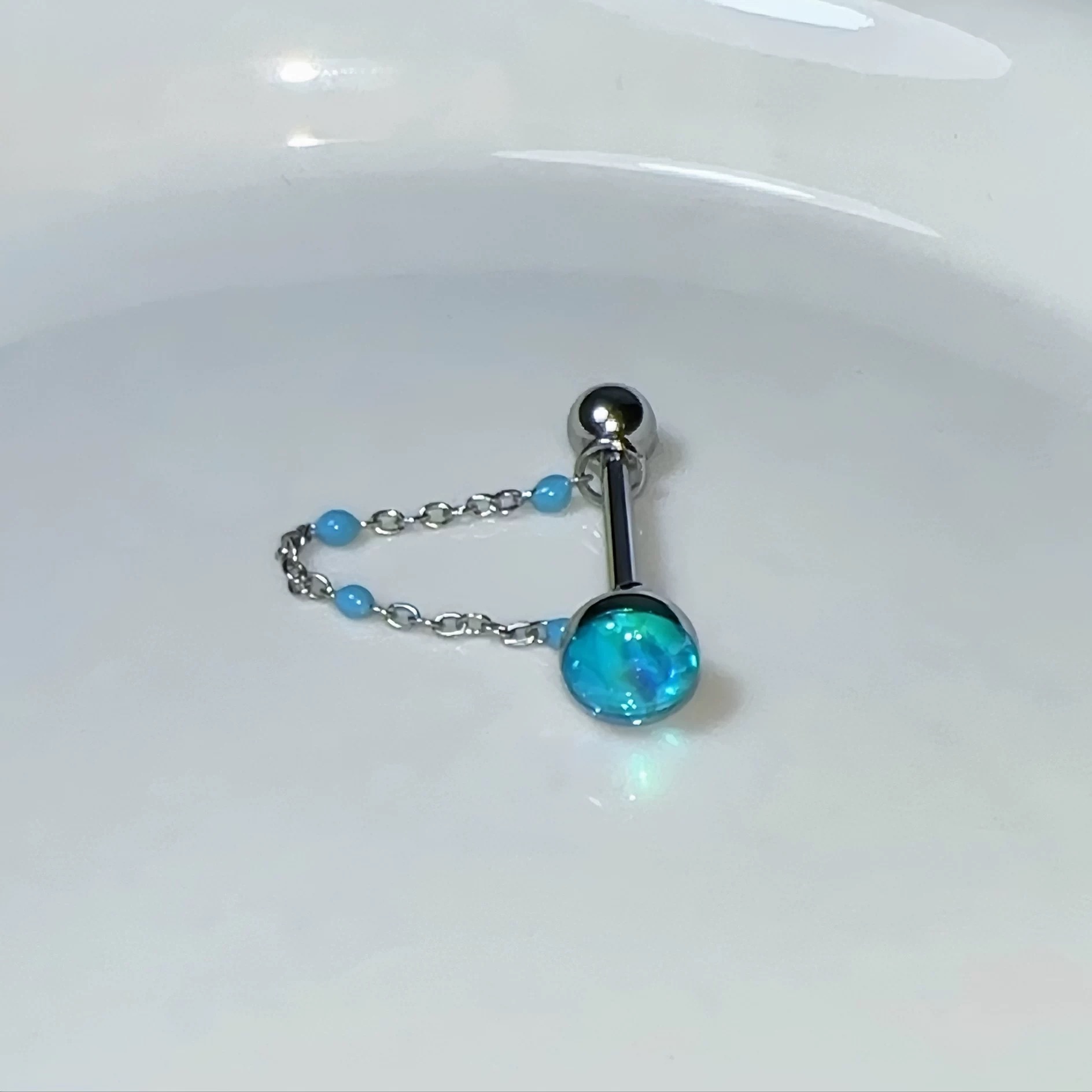 1Pc High-Quality Trendy Blue G - đánh giá và giá Body Jewelry Quality
