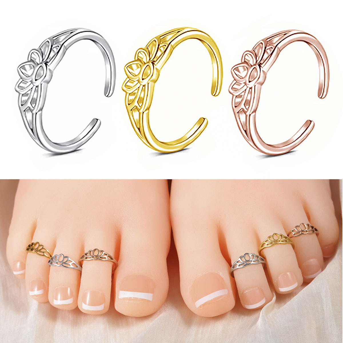 Stainless Steel Lotus Flower T - đánh giá và giá Body Jewelry Rings
