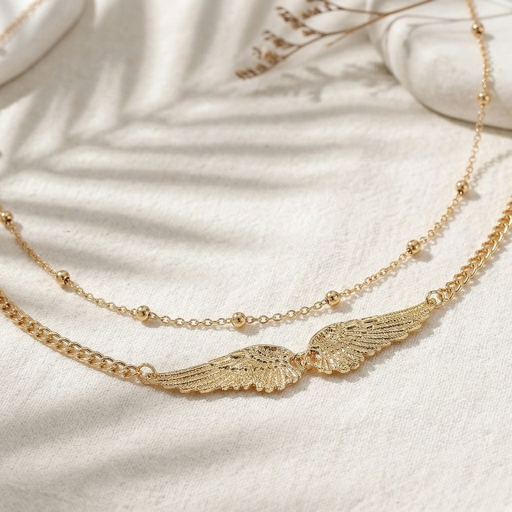 Gift Elegant Double Layer Wing - đánh giá và giá Body Jewelry Outfit