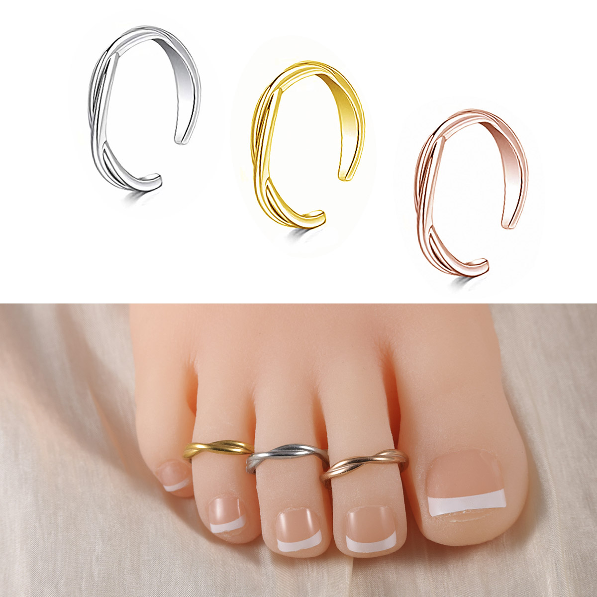 1Pc/3Pcs Simple Stainless Stee - đánh giá và giá Body Jewelry Rings
