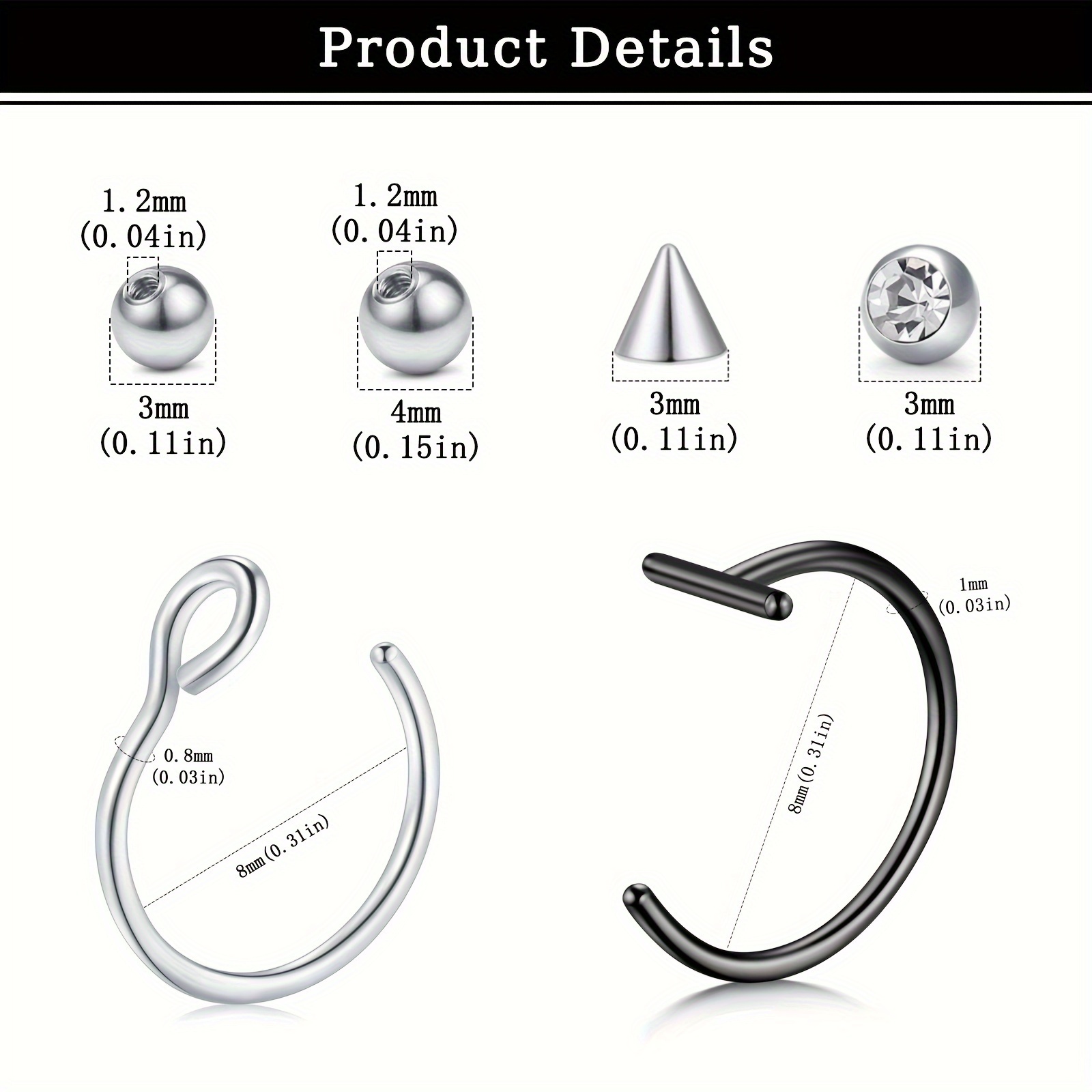 Fake Piercings Fake Lip Ring F - đánh giá và giá Body Jewelry Rings