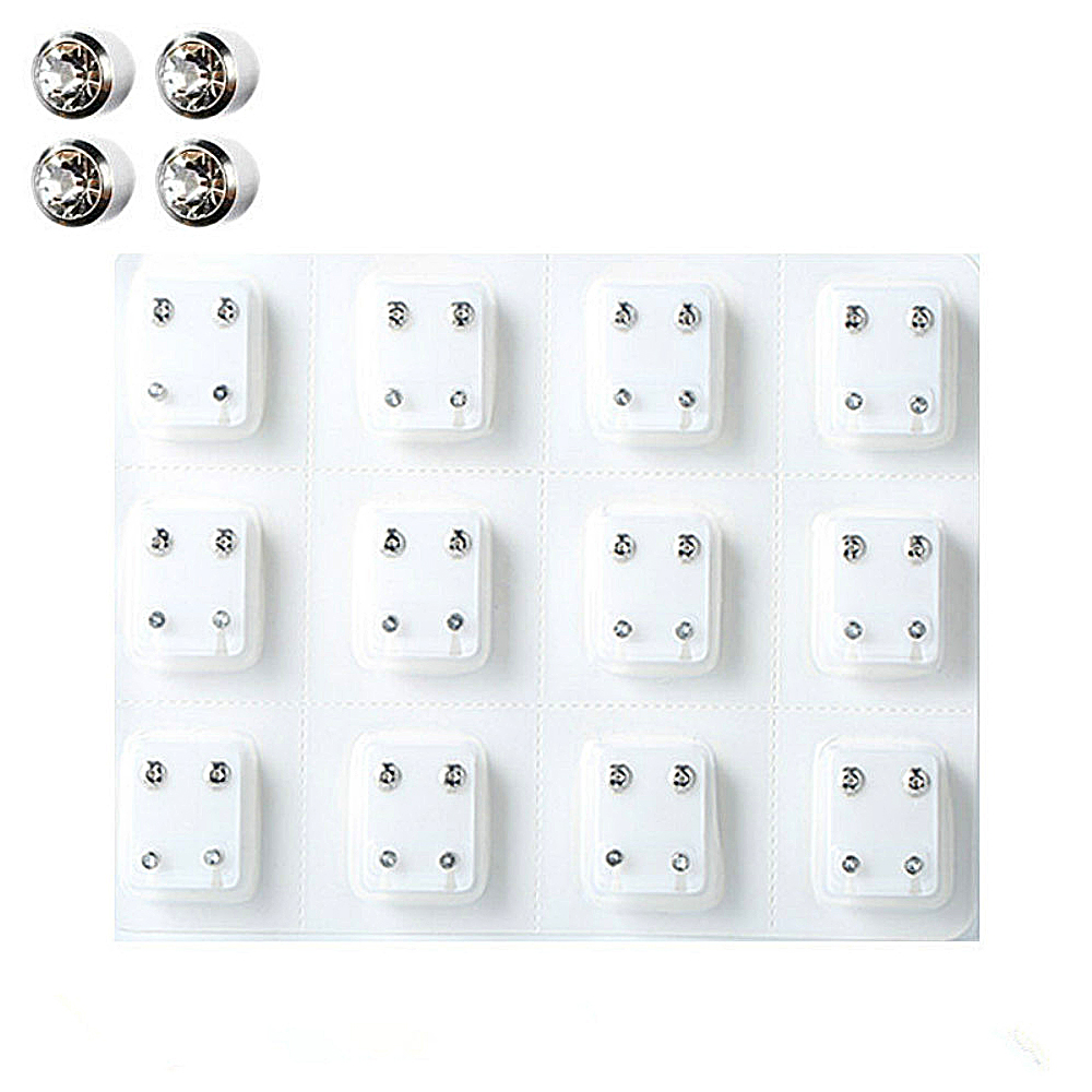 12 Pairs Crystal Medical Earri - đánh giá và giá Body Jewelry Surgical Steel