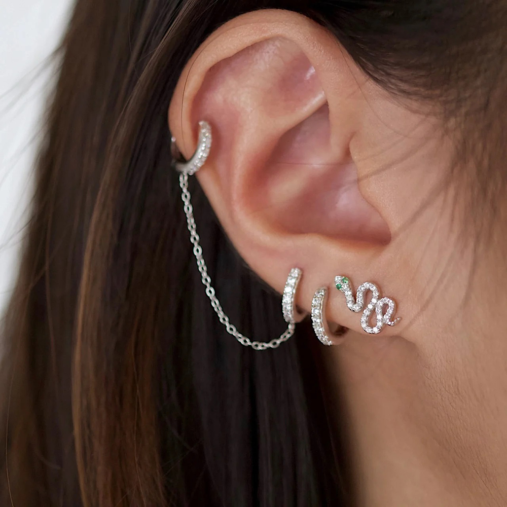 1pc Surgical Steel Zircon Spid - đánh giá và giá Body Jewelry Surgical Steel
