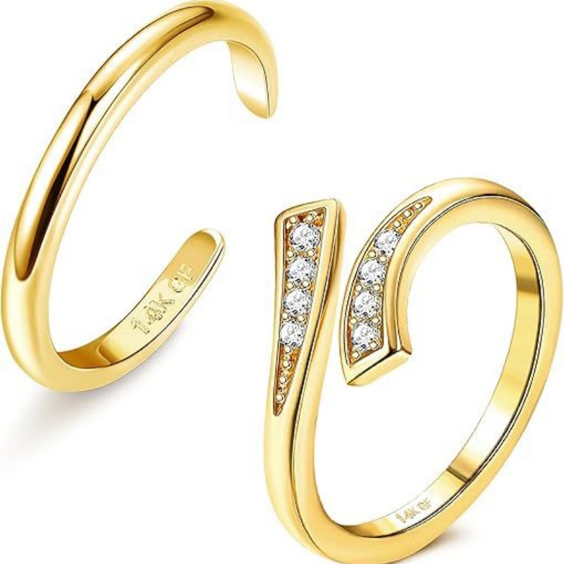 14K Gold-Plated Adjustable Zir - đánh giá và giá Body Jewelry Rings