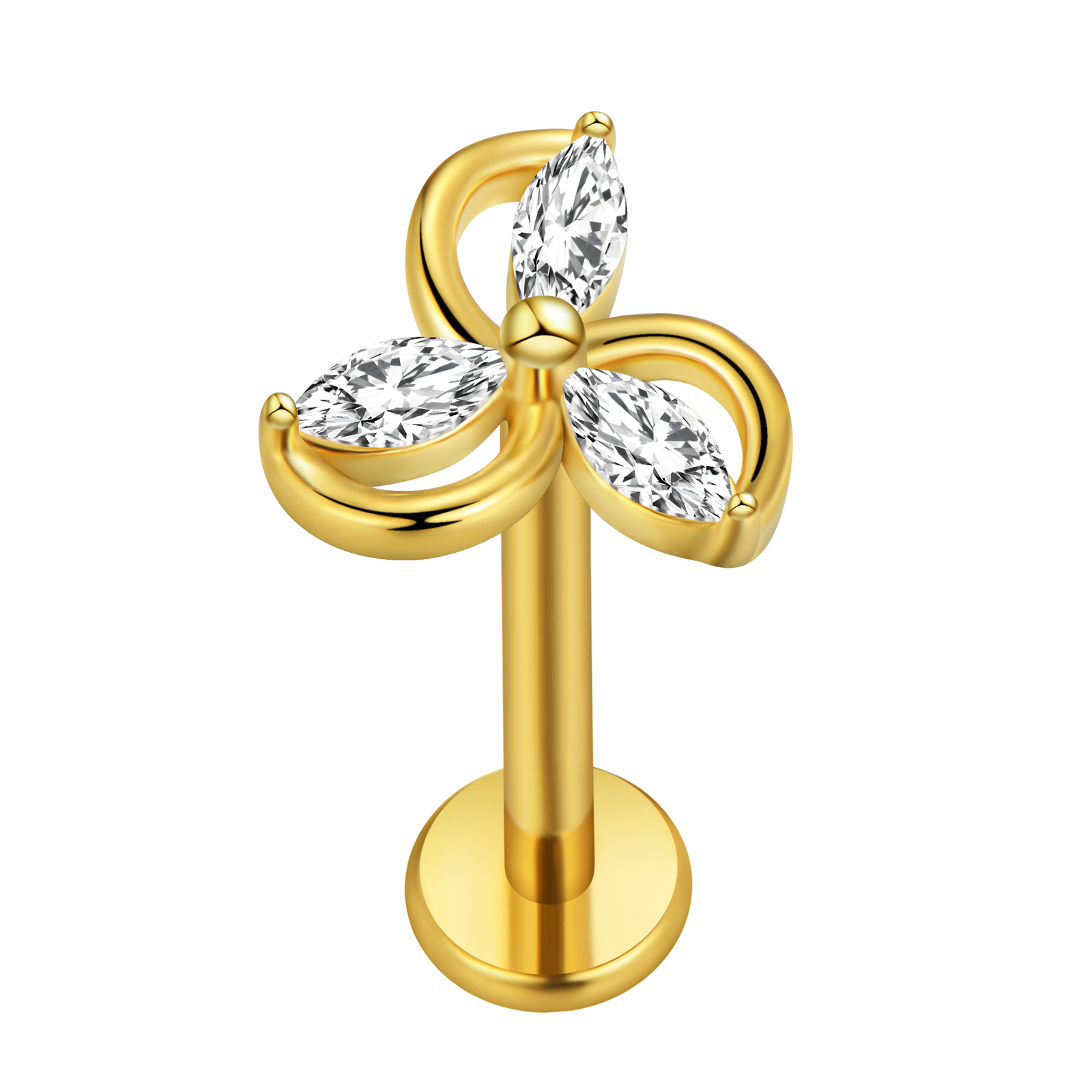 Maple Leaf Labret Piercing Sta - đánh giá và giá Body Jewelry Surgical Steel