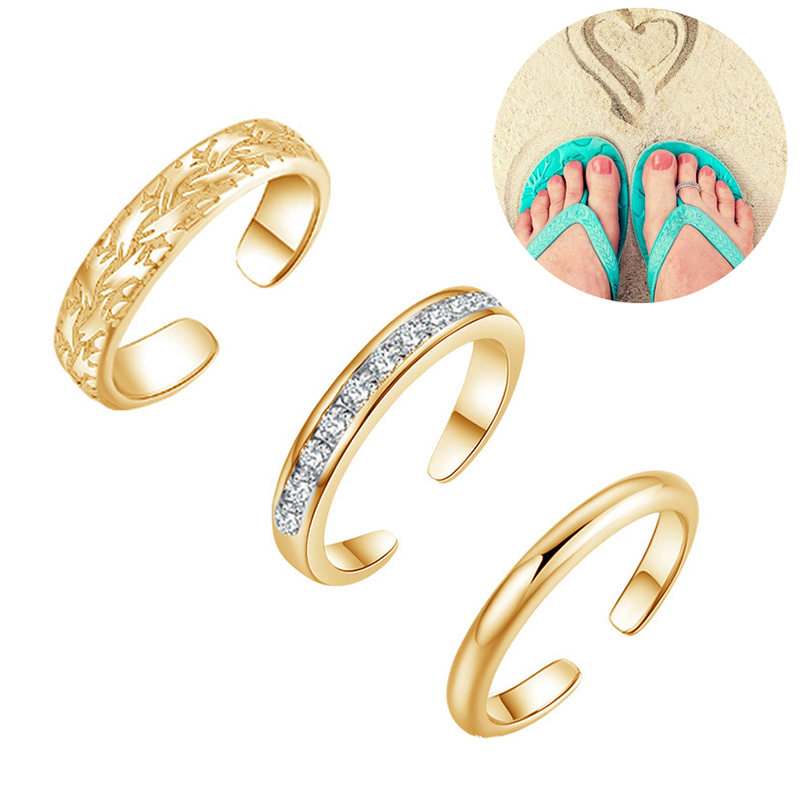 Trio Set Women's Toe Rings, 18 - đánh giá và giá Body Jewelry Rings