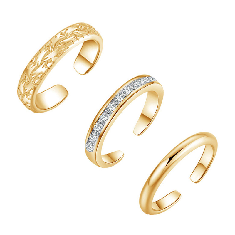 Trio Set Women's Toe Rings, 18 - đánh giá và giá Body Jewelry Rings