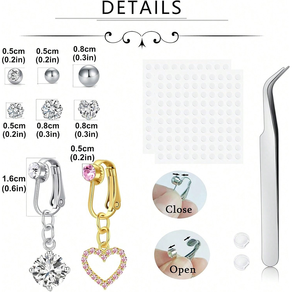 Gold Fake Belly Piercing Cubic - đánh giá và giá Body Jewelry Rings