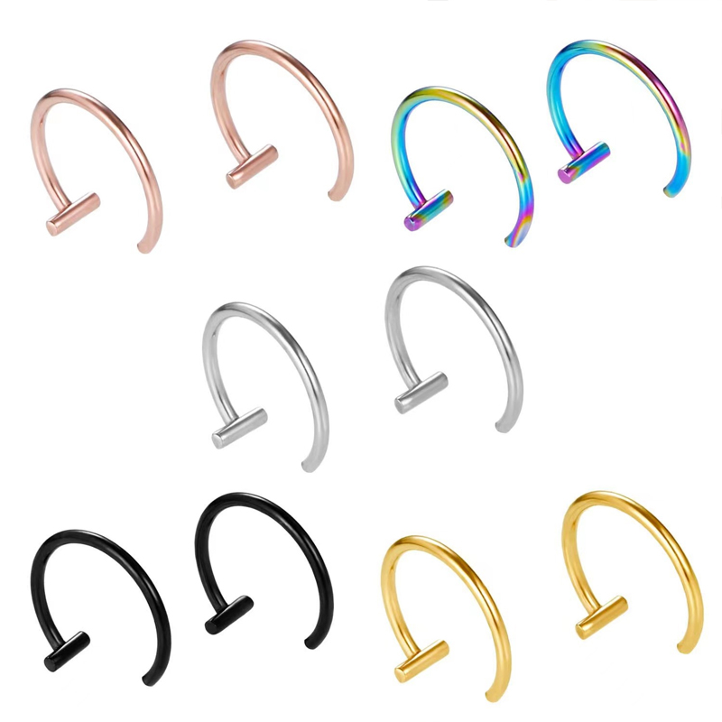 18G Surgical Steel Lip Ring Ha - đánh giá và giá Body Jewelry Surgical Steel