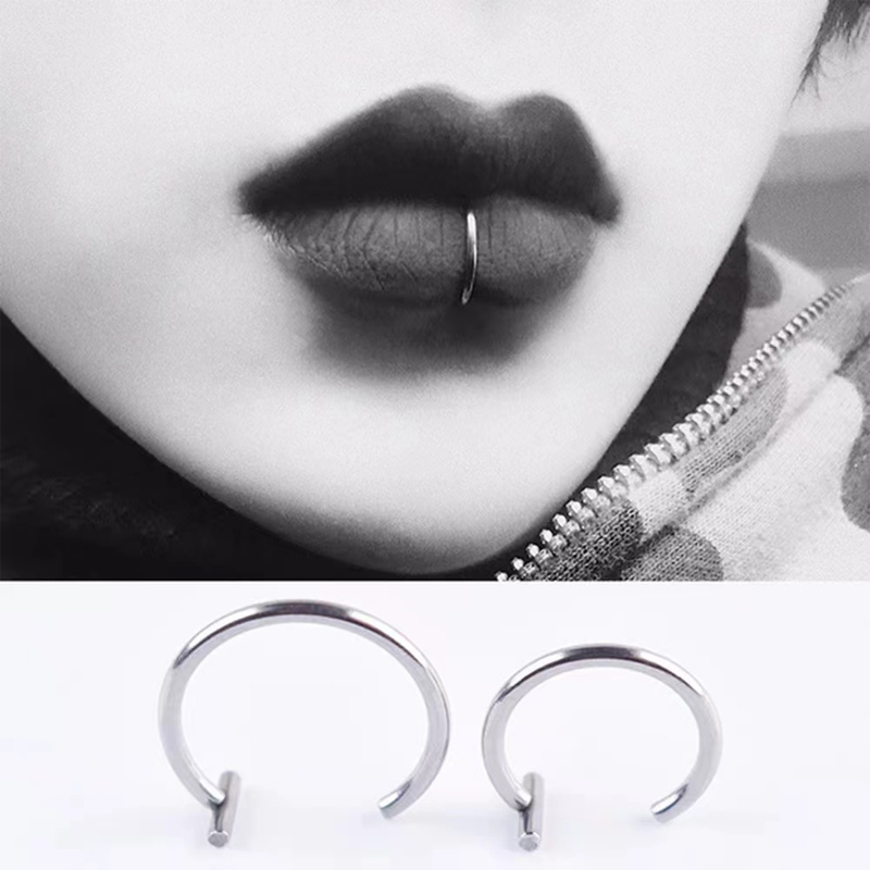 18G Surgical Steel Lip Ring Ha - đánh giá và giá Body Jewelry Surgical Steel