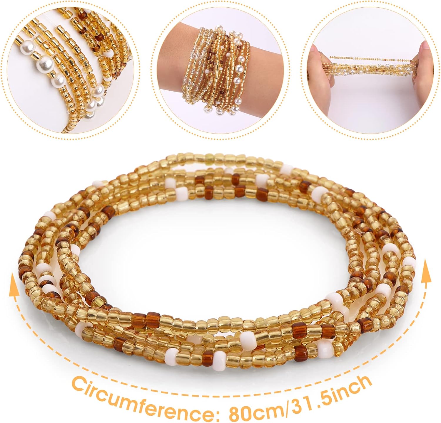 Waist Beads for Women Belly Be - đánh giá và giá Body Jewelry Lot