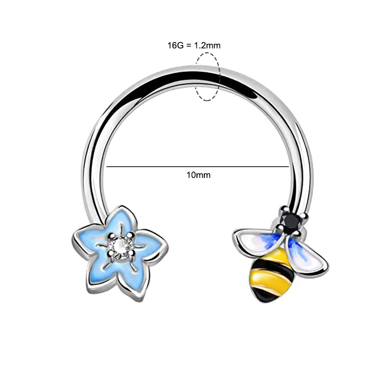 16G Septum Ring Daith Piercing - đánh giá và giá Body Jewelry Surgical Steel