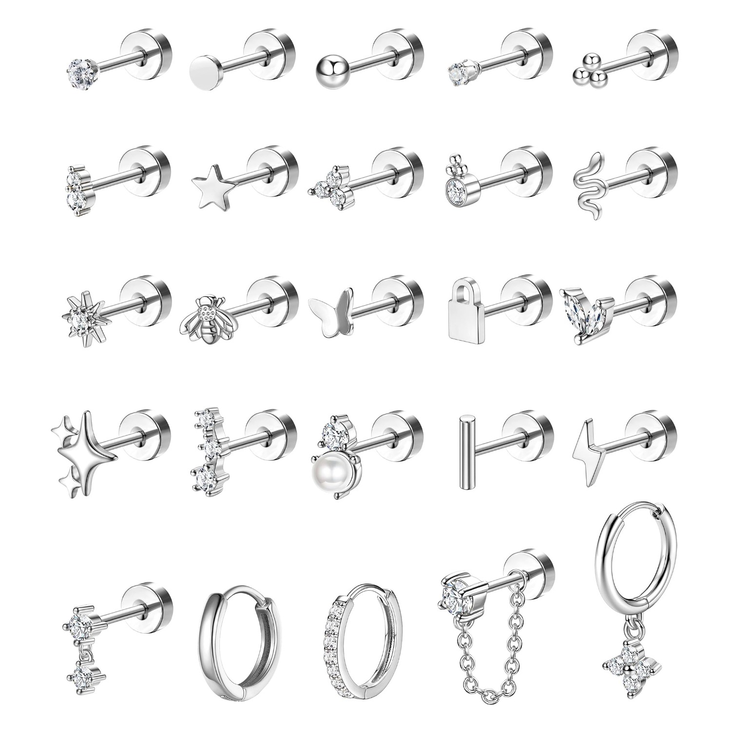 Bobisty 1pc Earrings for Sensi - đánh giá và giá Body Jewelry Surgical Steel