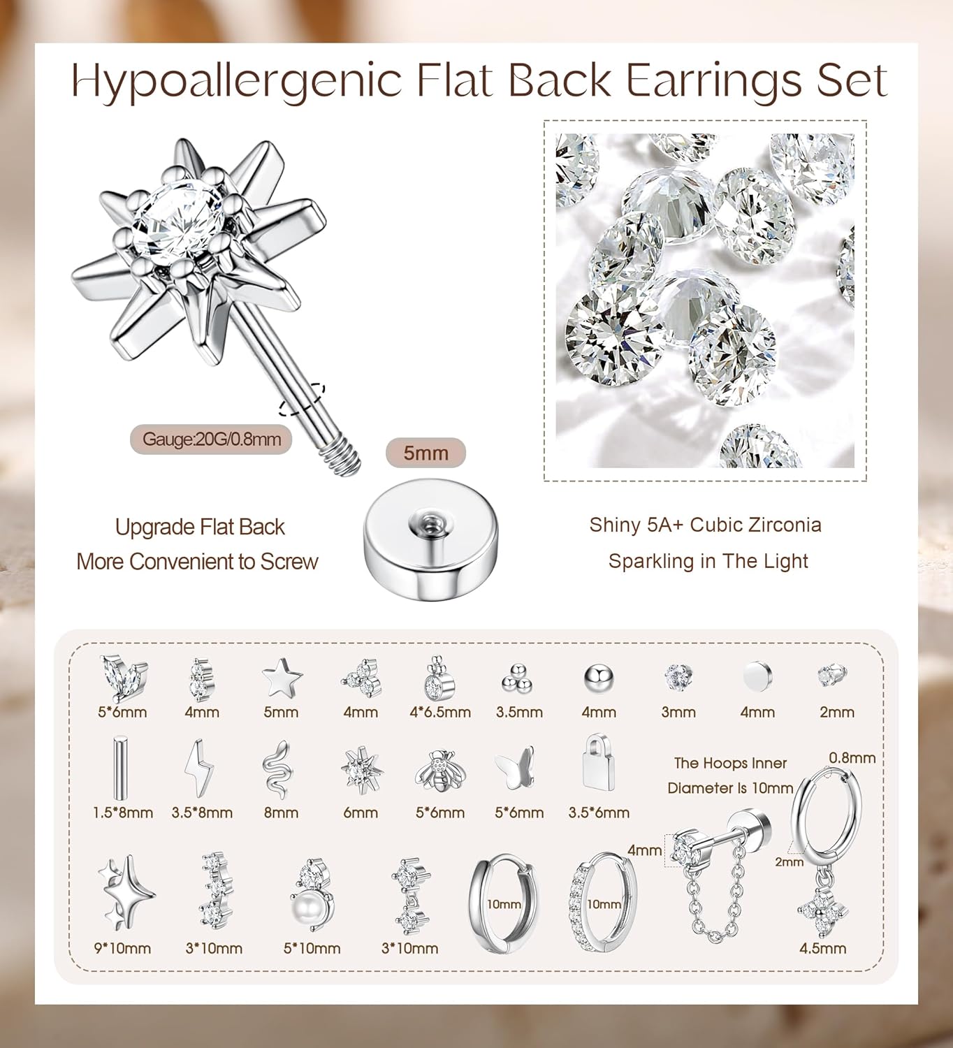 Bobisty 1pc Earrings for Sensi - đánh giá và giá Body Jewelry Surgical Steel
