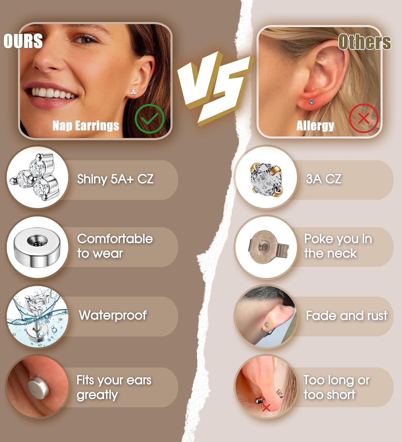 Bobisty 1pc Earrings for Sensi - đánh giá và giá Body Jewelry Surgical Steel