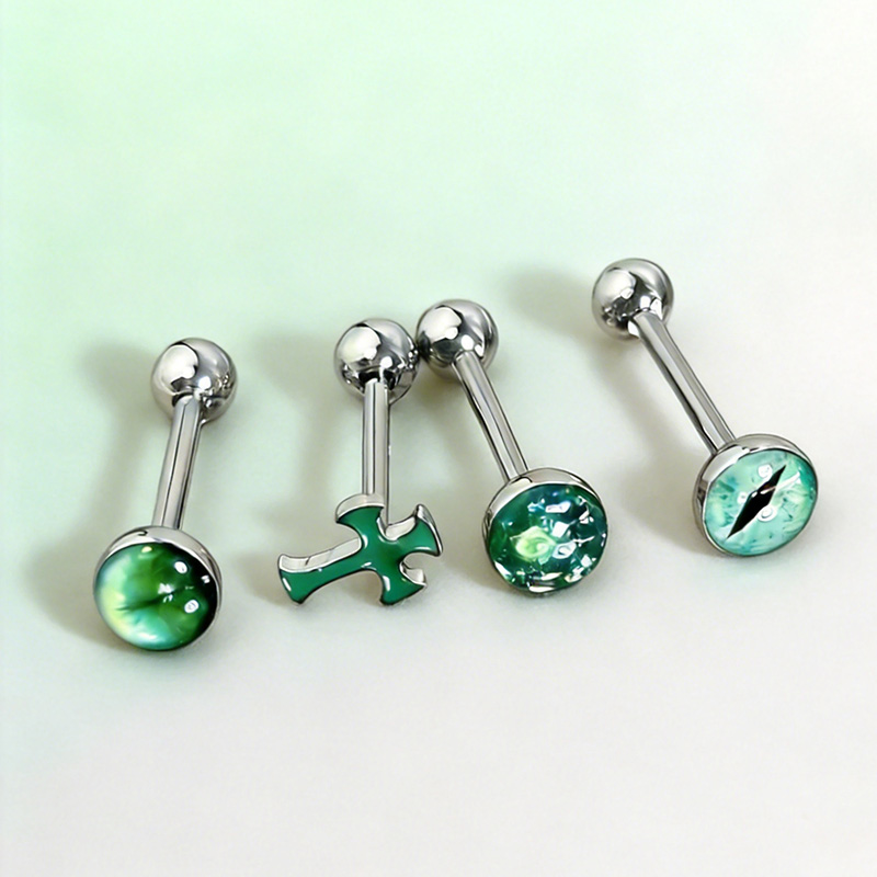 1Pc High-Quality Trendy Green  - đánh giá và giá Body Jewelry Quality