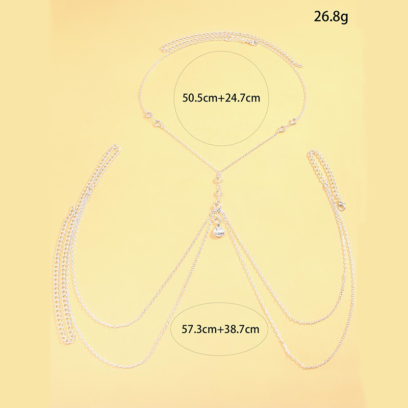 Women Silver Tone Body Chain C - đánh giá và giá Body Jewelry By The Chain Gang