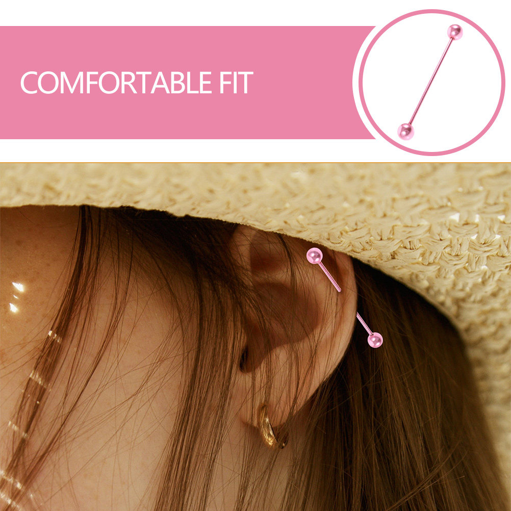 2Pcs Ear Cartilage Needles Sta - đánh giá và giá Industrial Barbell Long