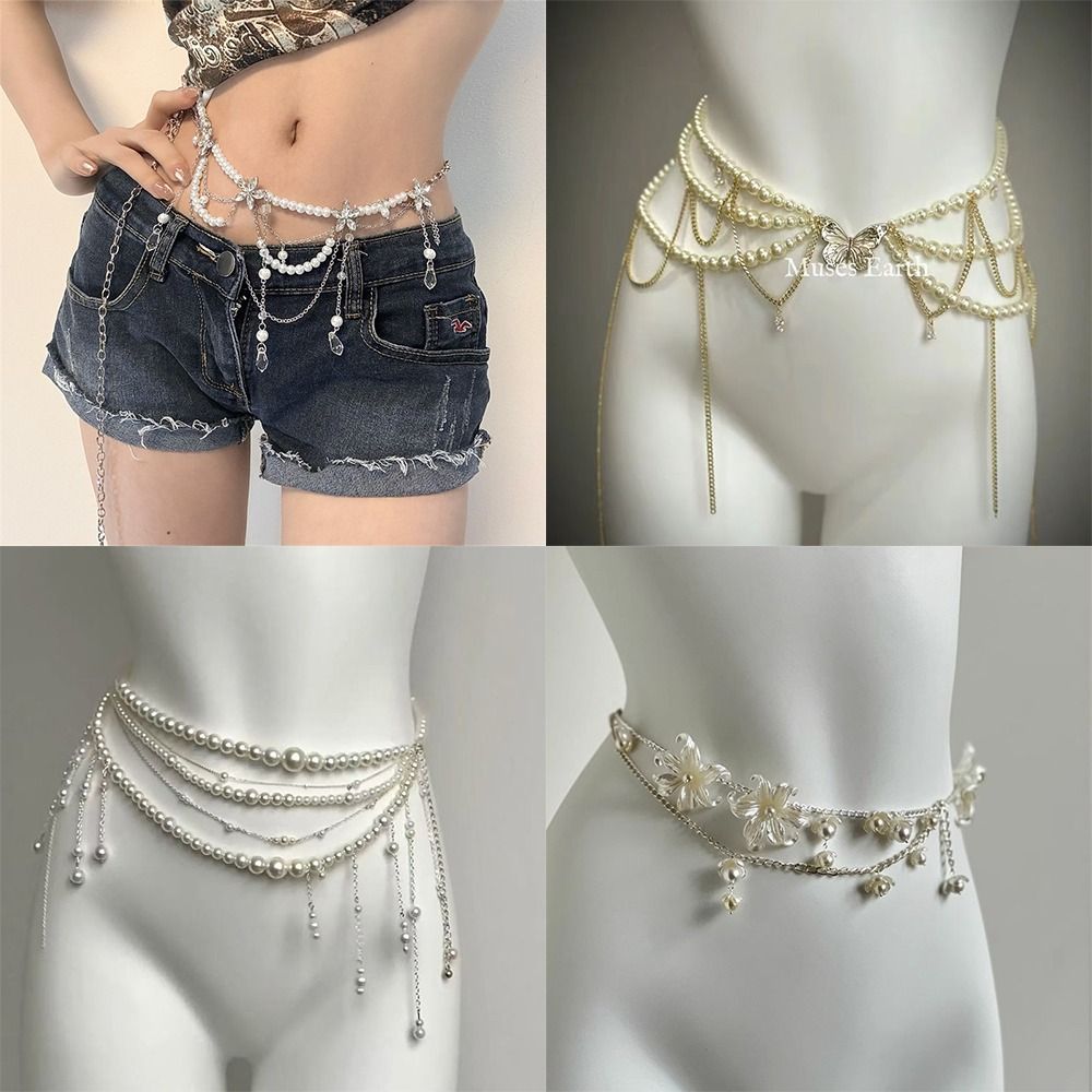 Fashion Elegant Pearl Waist Ch - đánh giá và giá Body Jewelry Outfit