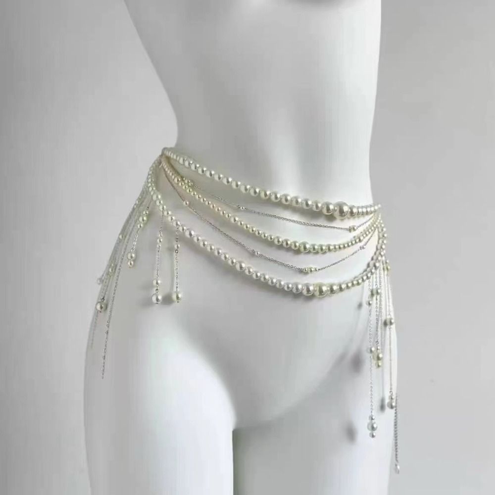 Fashion Elegant Pearl Waist Ch - đánh giá và giá Body Jewelry Outfit