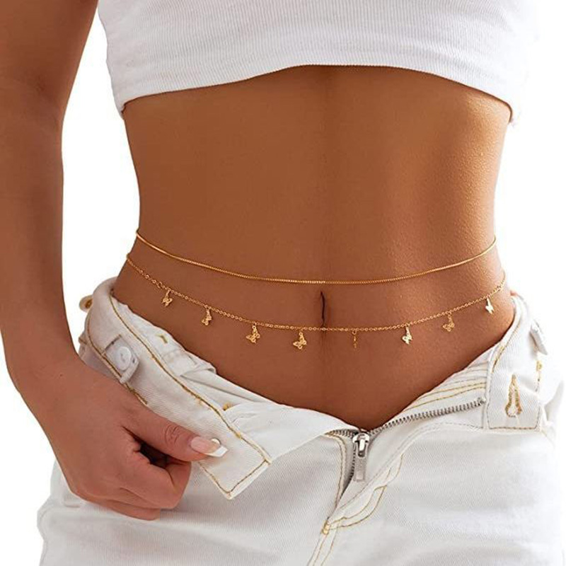 Fashion Simple Double Layer Be - đánh giá và giá Body Jewelry Outfit