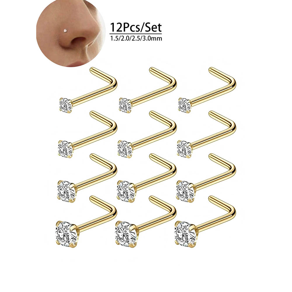12-Piece Full Set 316L Hypoall - đánh giá và giá Body Jewelry Lot