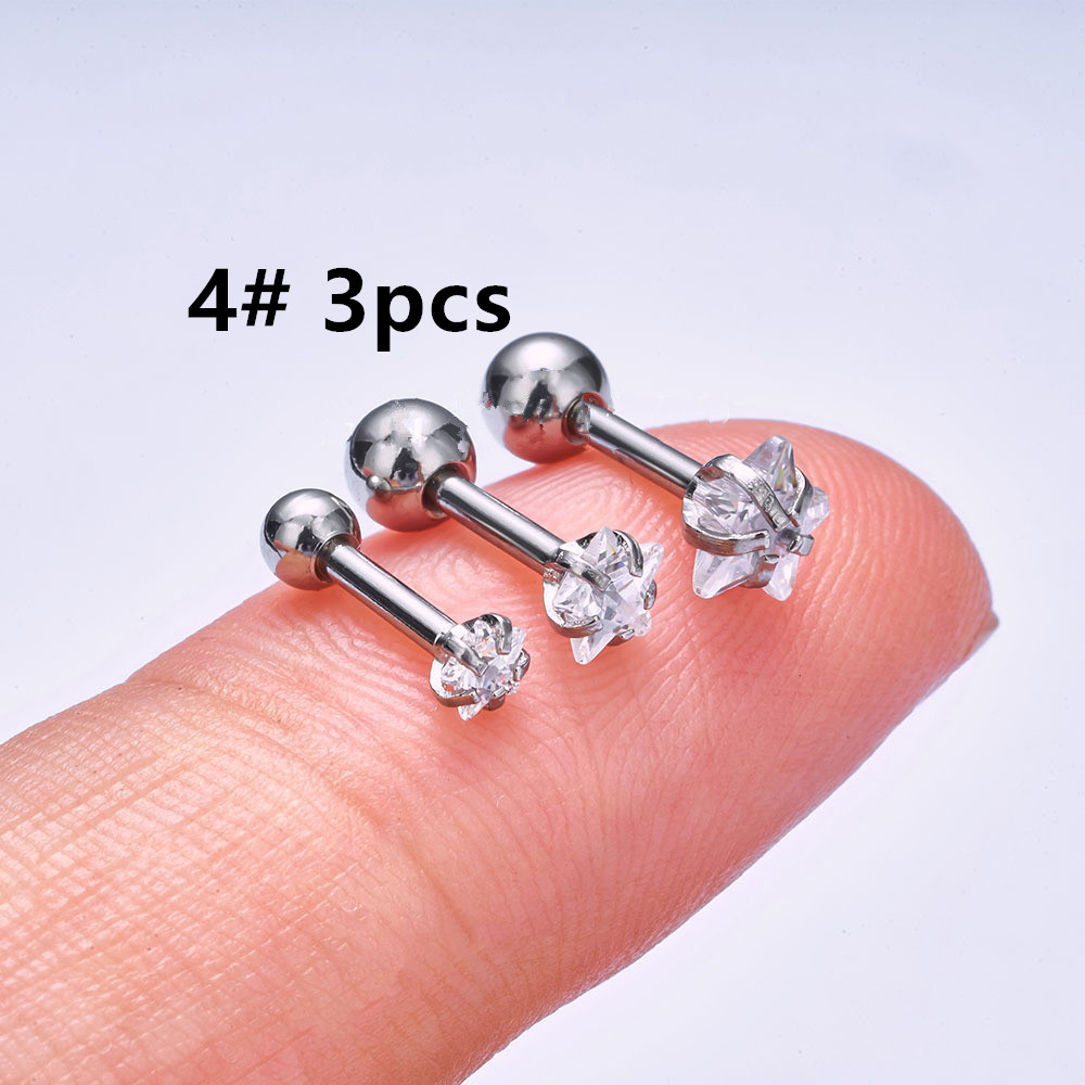 Helix Piercing Star Earrings W - đánh giá và giá Body Jewelry Surgical Steel